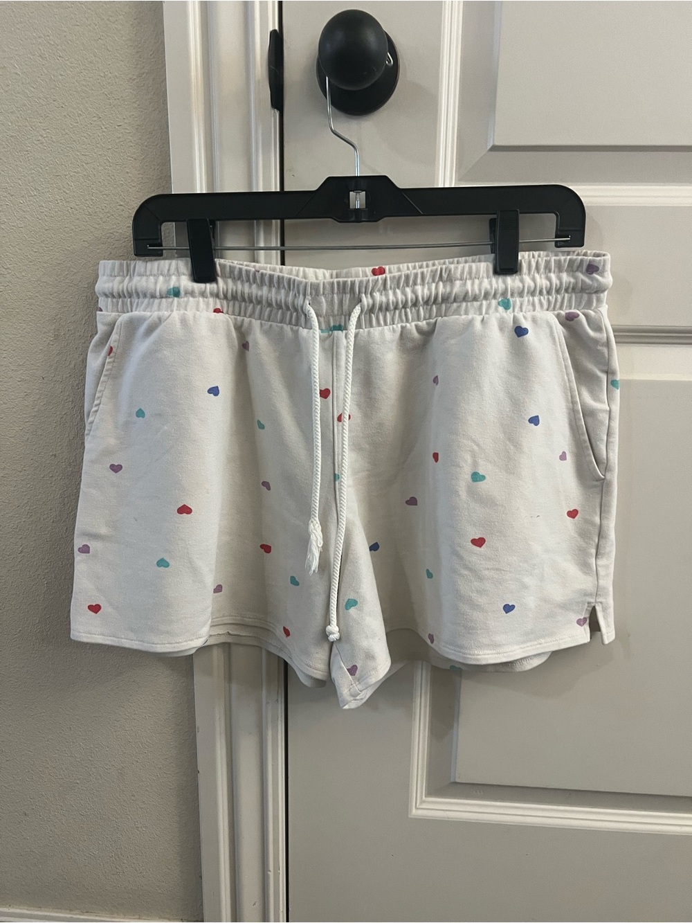 Wildfox White Heart Print Lounge Shorts